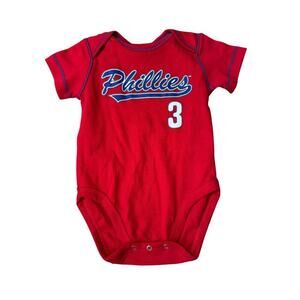 MLB Philadelphia Phillies baby outfit; size, 6-9 Mos MLB; Baseball; Harper 3